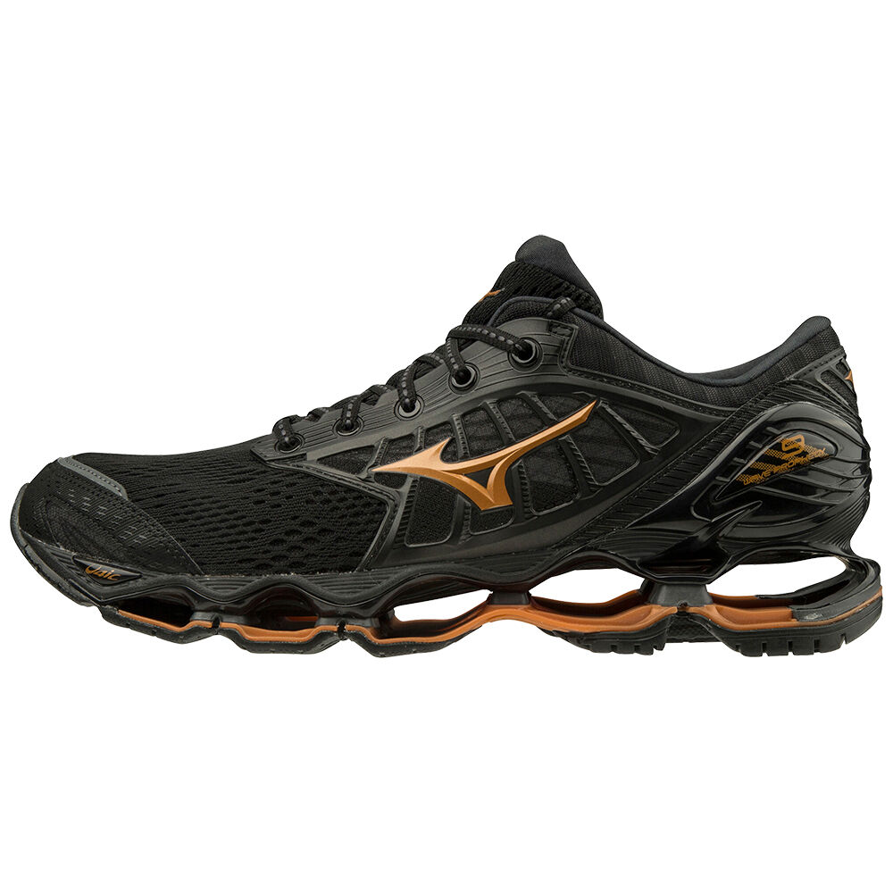 Mens Mizuno Wave Prophecy 9 Running Shoes Black/Grey Philippines (NWLDSH635)